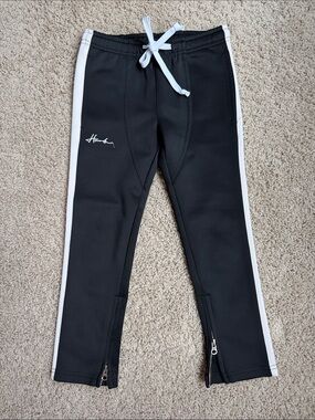 Haus of JR Kids Black Track Pants with White Side Stripe
